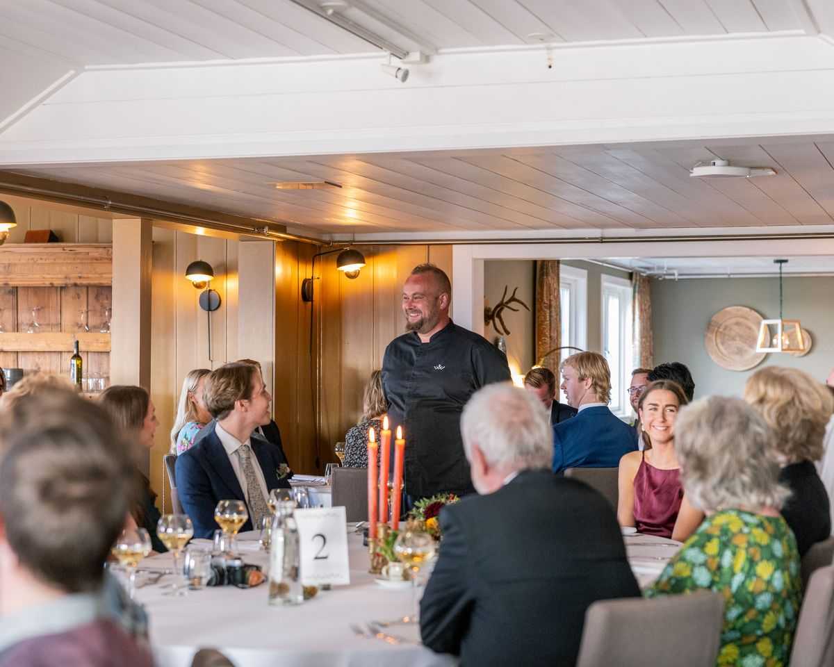 Party dinner with intro from the head chef