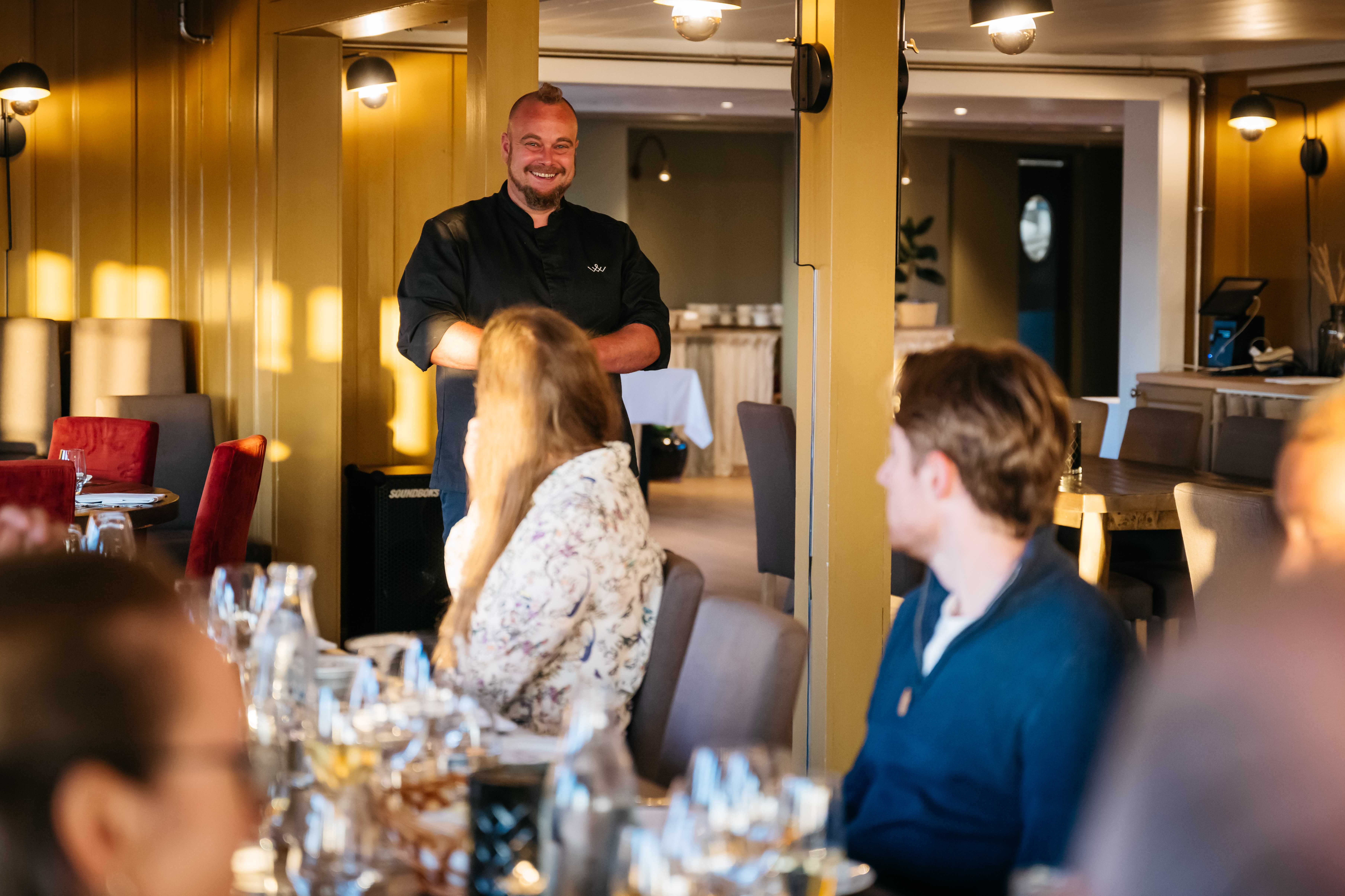 Party dinner with intro from the head chef